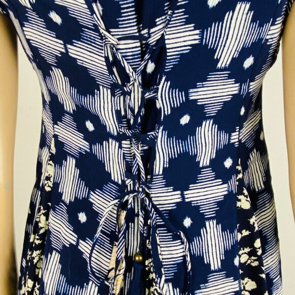 Anthropologie Maeve Floral Abstract Women's XS Indiga Swing Dress - Picture 10 of 11